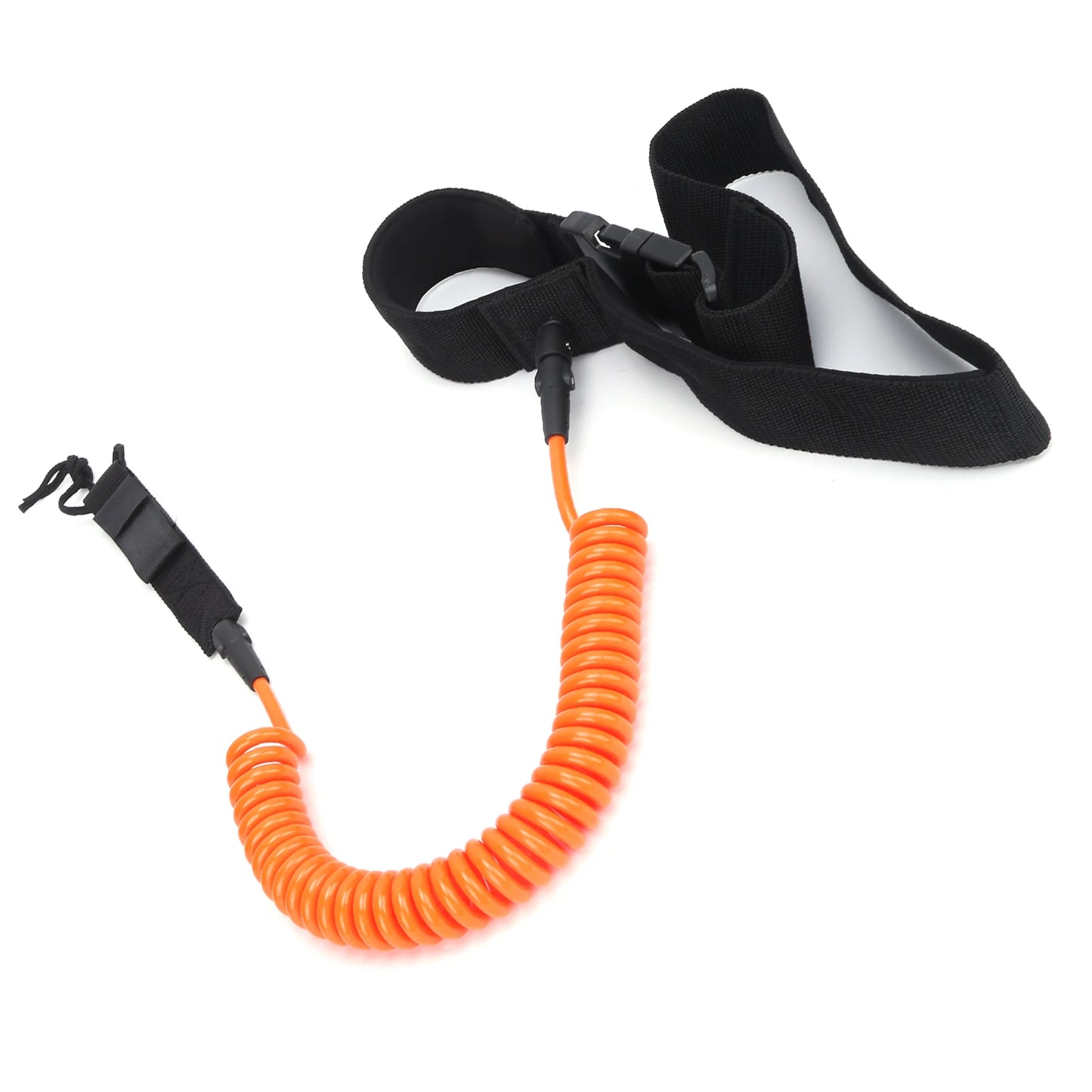 Surfboard Leash TPU Heliciform High Elastic Comfort Safety Rope Orange