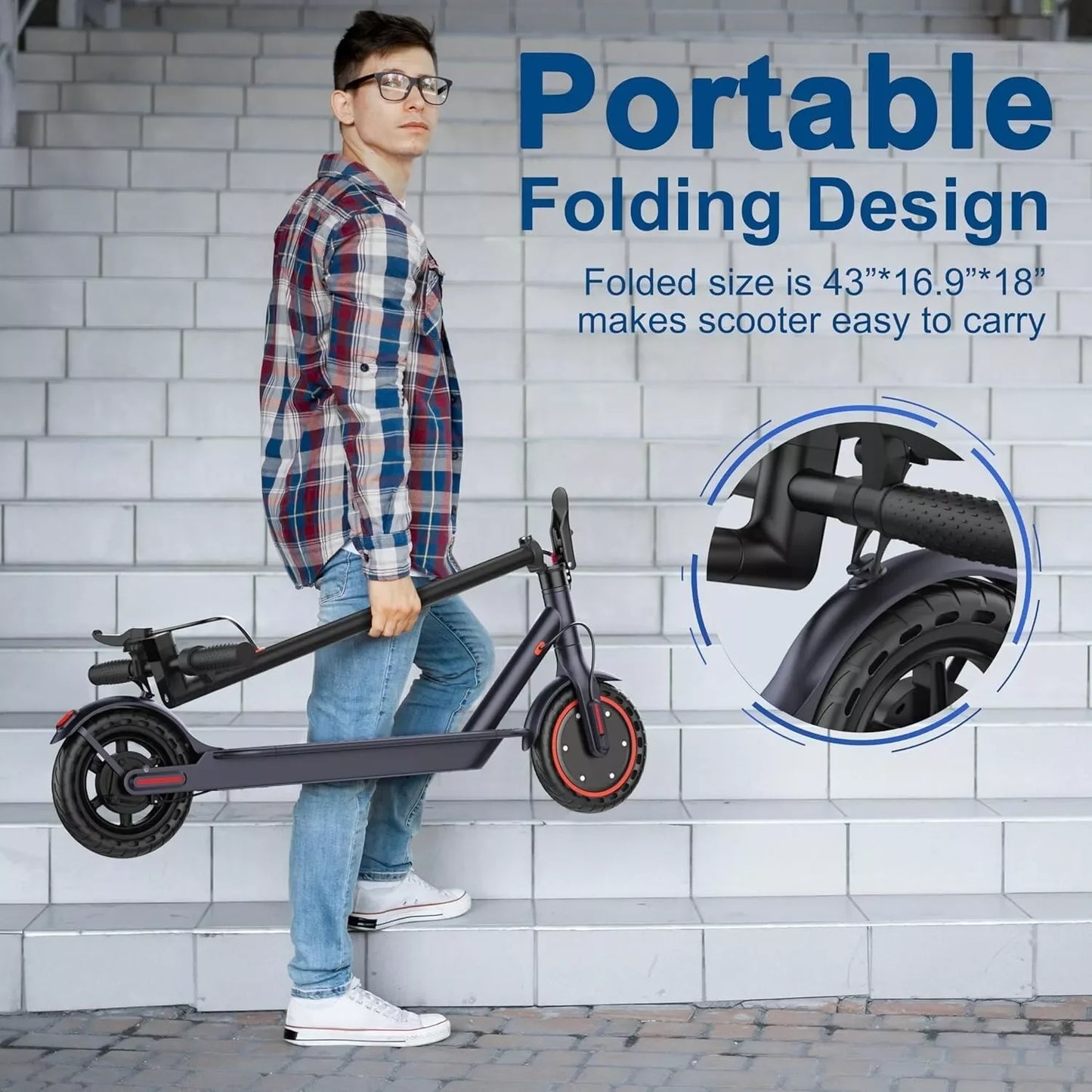 Ladped LP60 Electric Scooter 350W 19mph Foldable 8.5 Inch Tire For Adult