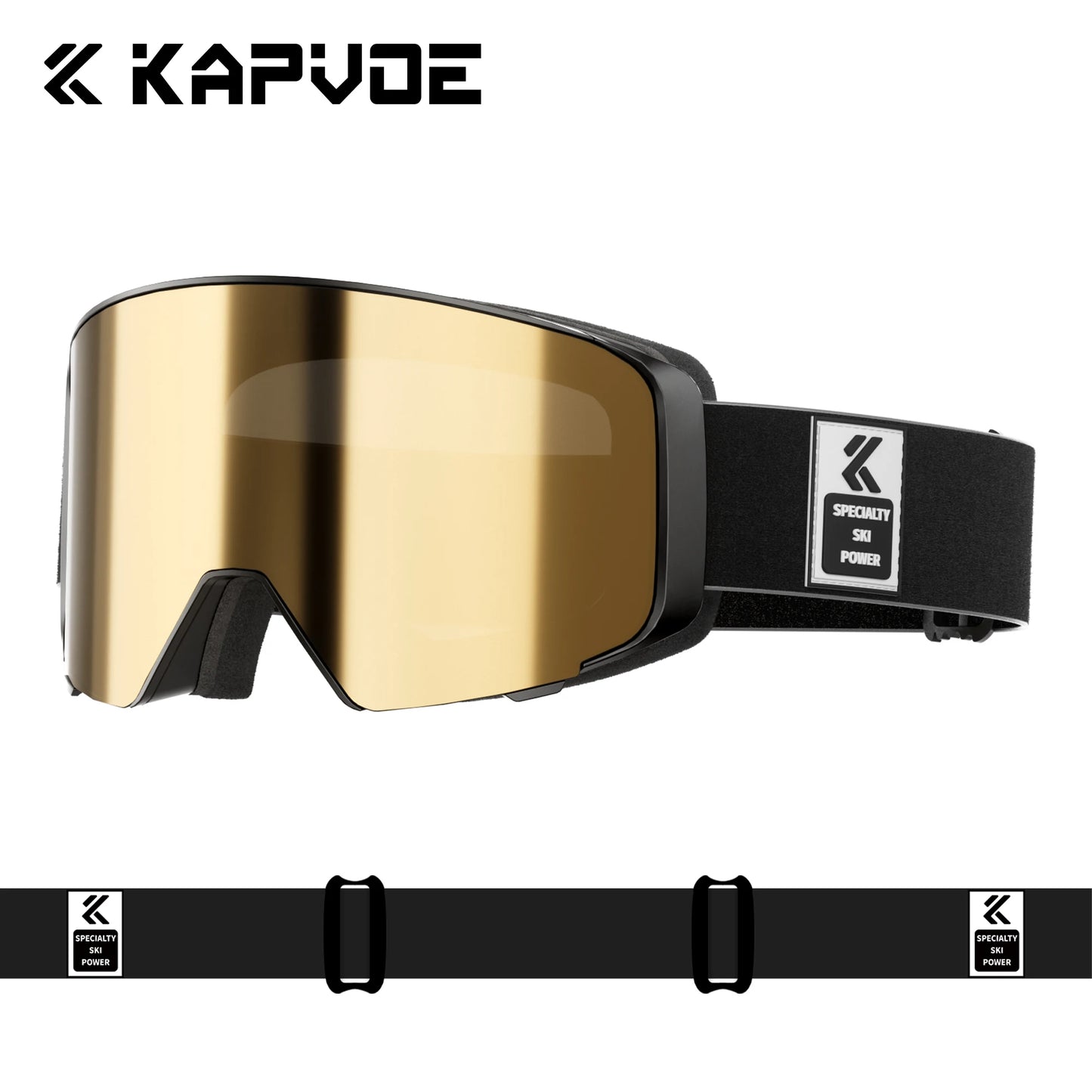 Kapvoe Photochromic Ski Goggles Breathable UV400 Anti Fog Magnetic Snowboard