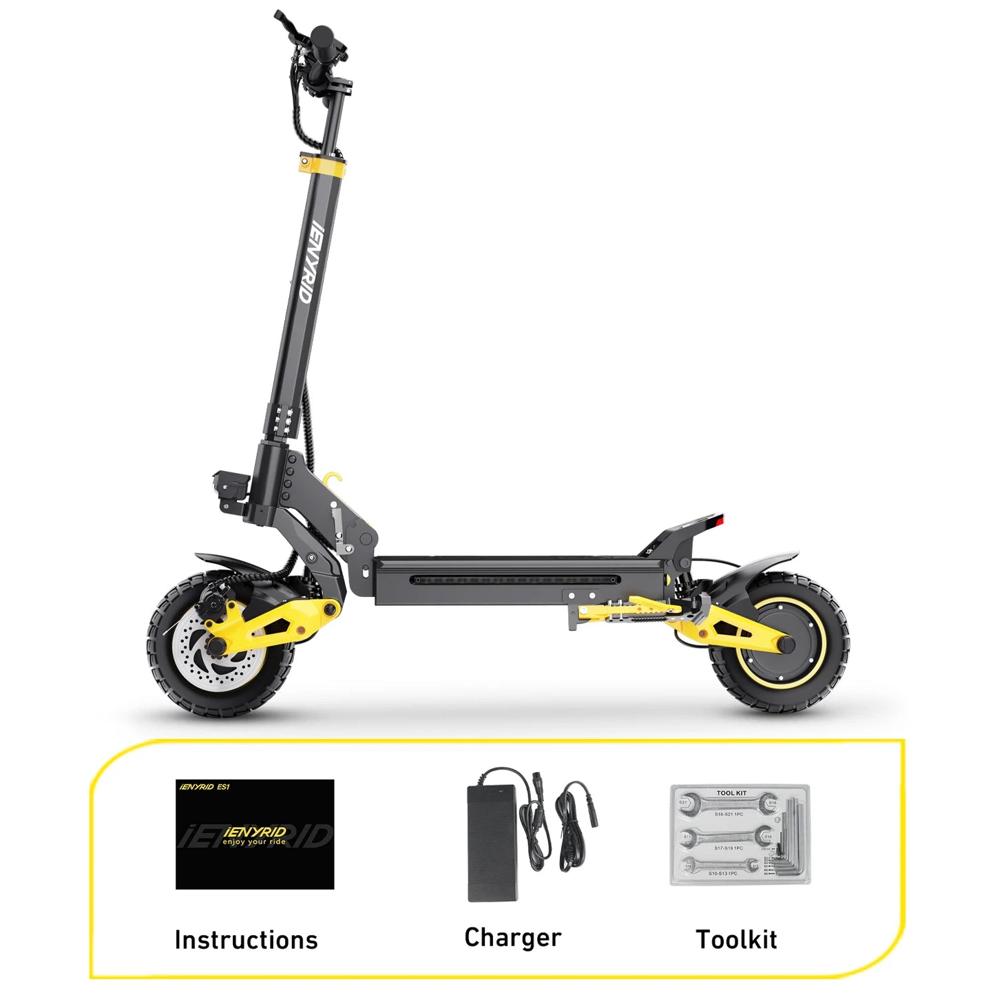 IENYRID ES1 Foldable Electric Scooter 2400W Dual Motor 48V 20Ah 10 Inches