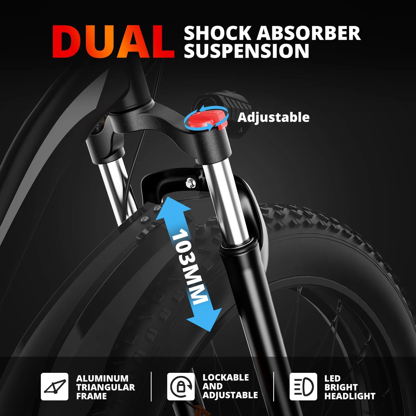 Amyet Eb26 Electric Bike 1500W Peak 48V 15Ah Adults 26 Inch Fat Tire Bike 31mph