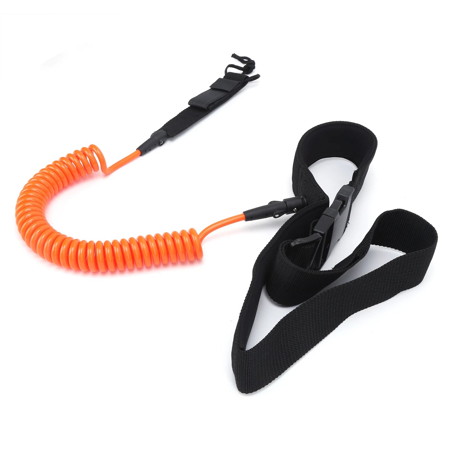 Surfboard Leash TPU Heliciform High Elastic Comfort Safety Rope Orange