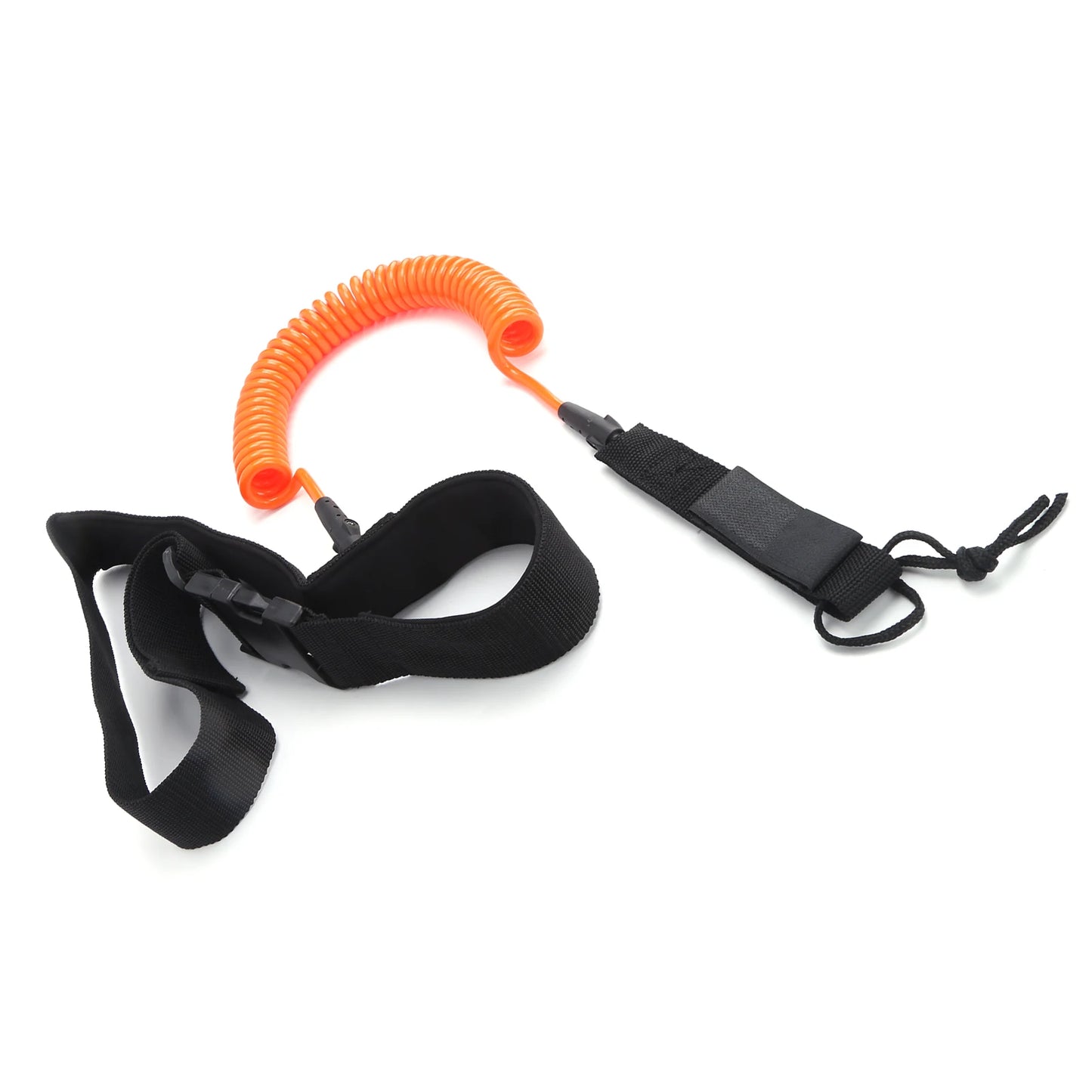 Surfboard Leash TPU Heliciform High Elastic Comfort Safety Rope Orange
