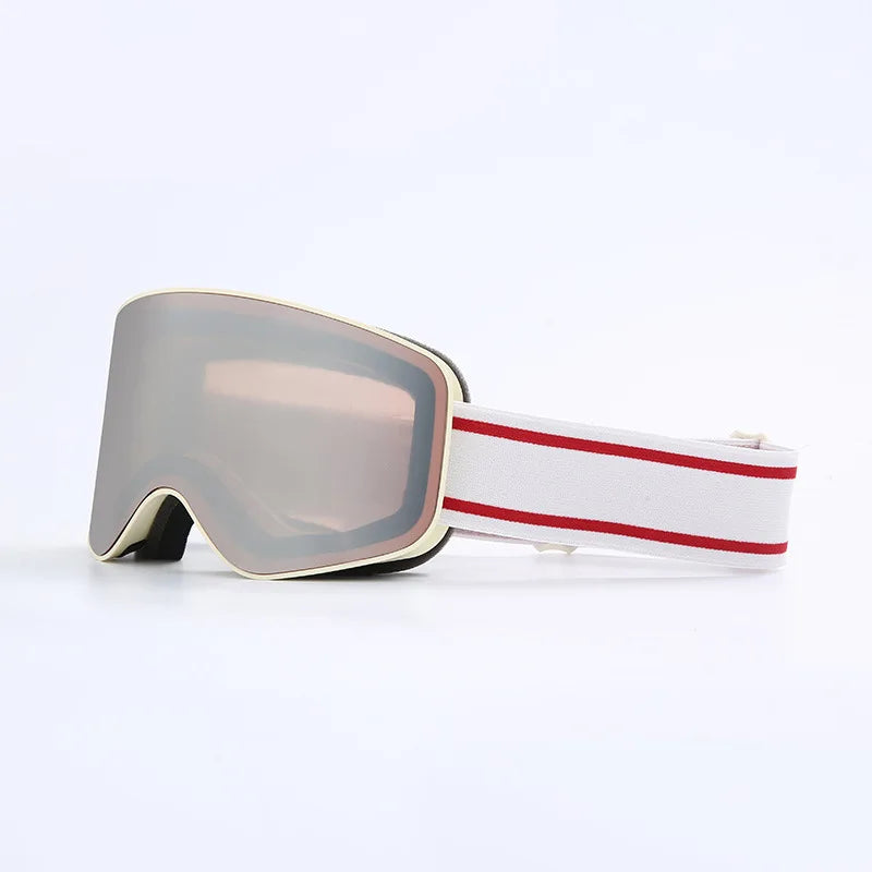 Unisex Ski Snowboard Goggles UV400 Anti Fog Double Cylindrical Over Glasses