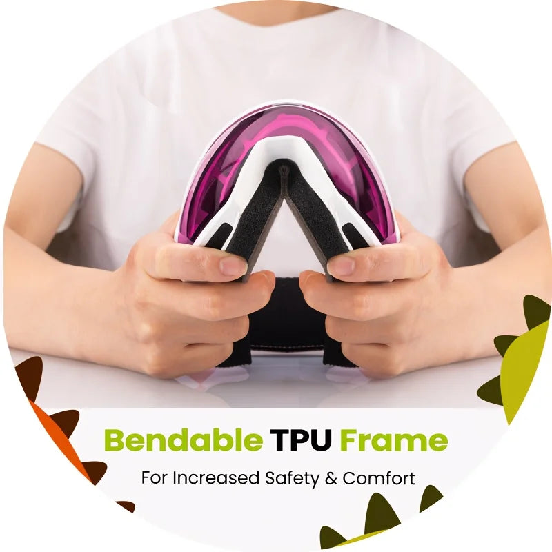 OutdoorMaster Kids Ski And Snowboard Goggles Helmet Compatible Youth