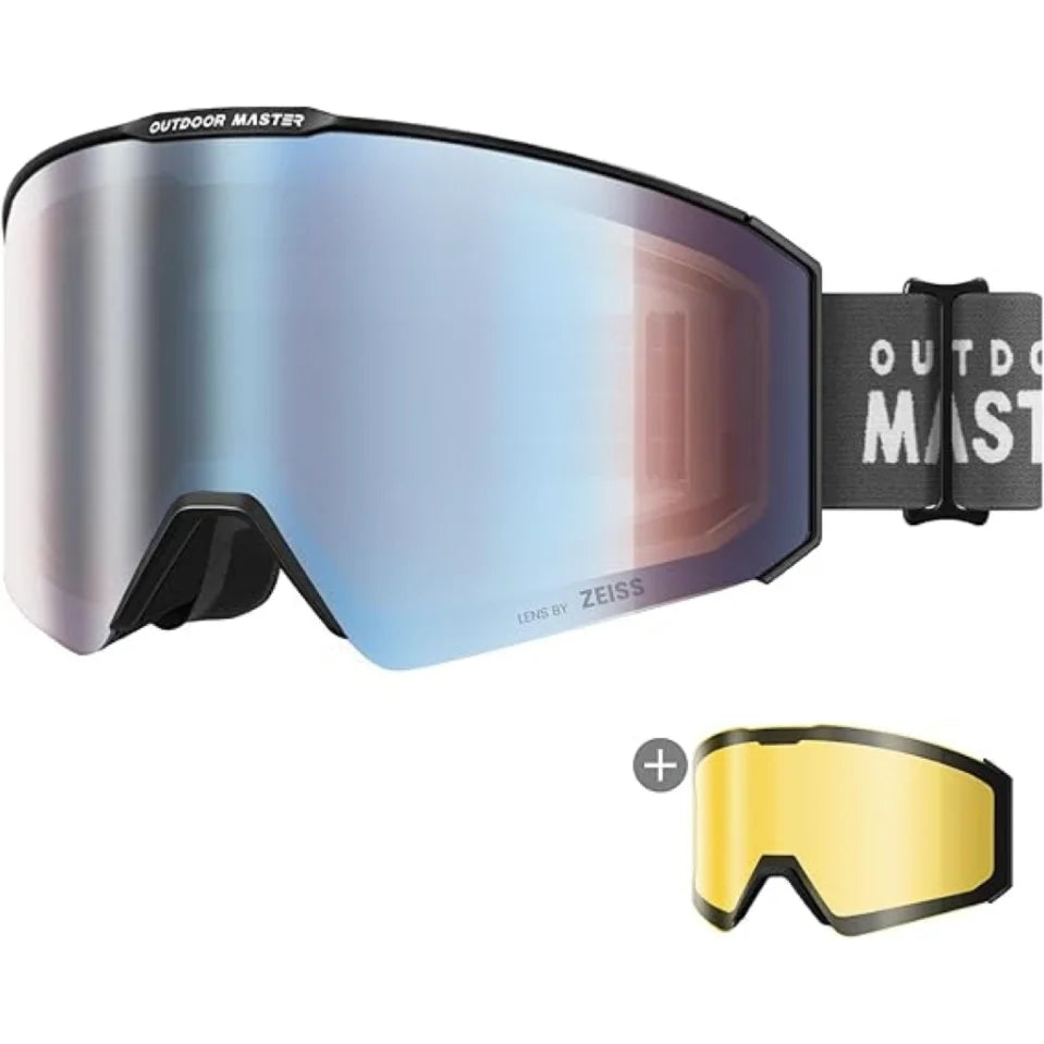 OutdoorMaster Falcon Ski Goggles ZEISS Lens OTG Anti Fog Magnetic Interchangeable
