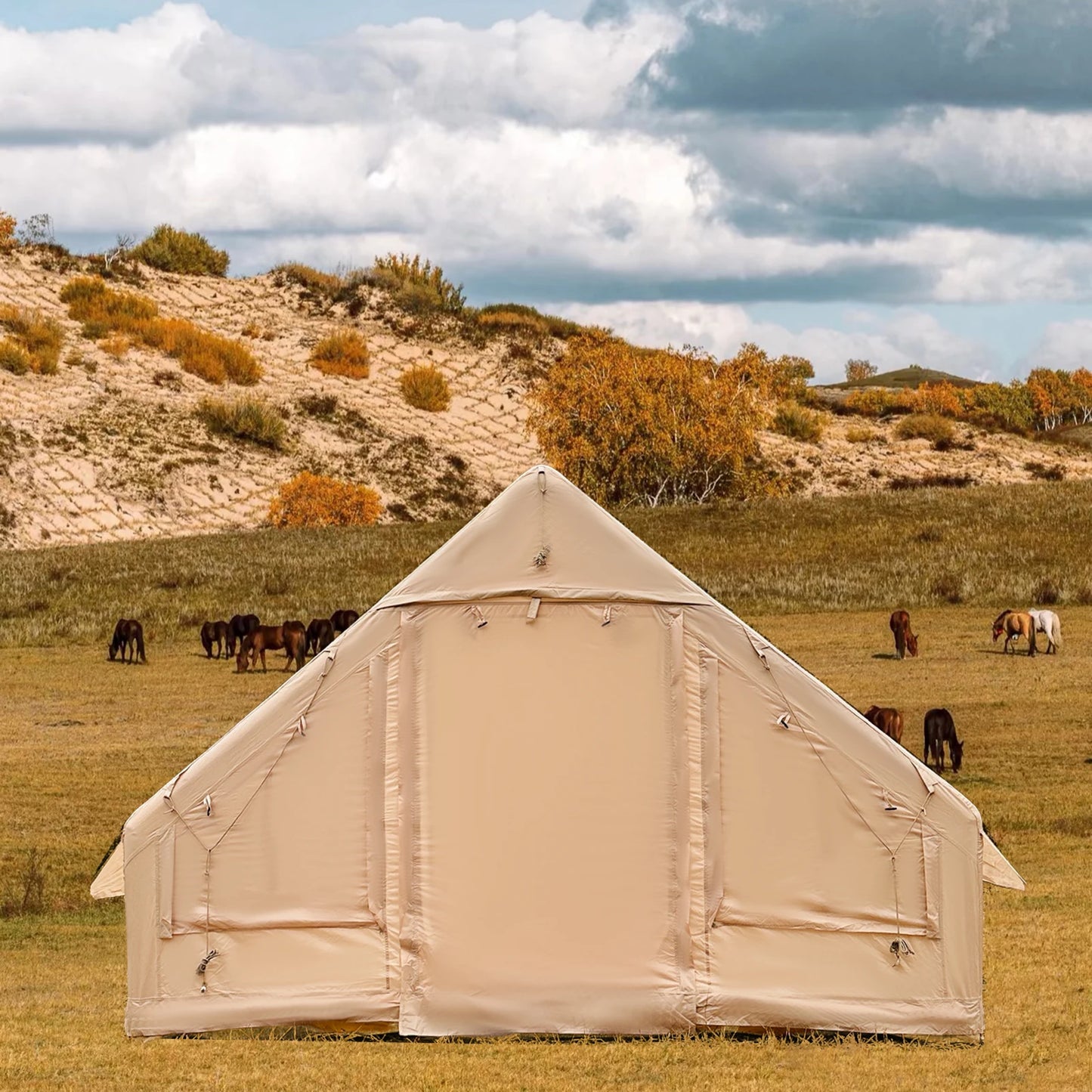 Inflatable Camping Tent Easy Setup Waterproof Windproof Outdoor Self-Supporting blow up tent portable house hiking