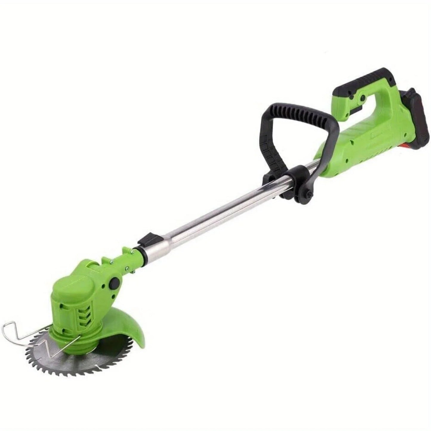 Weed Wacker Battery Operated, 600W Cordless Grass Trimmer 51" Height Adjustable Brush Cutter with 8 Blades and 2 * 24V Batteries