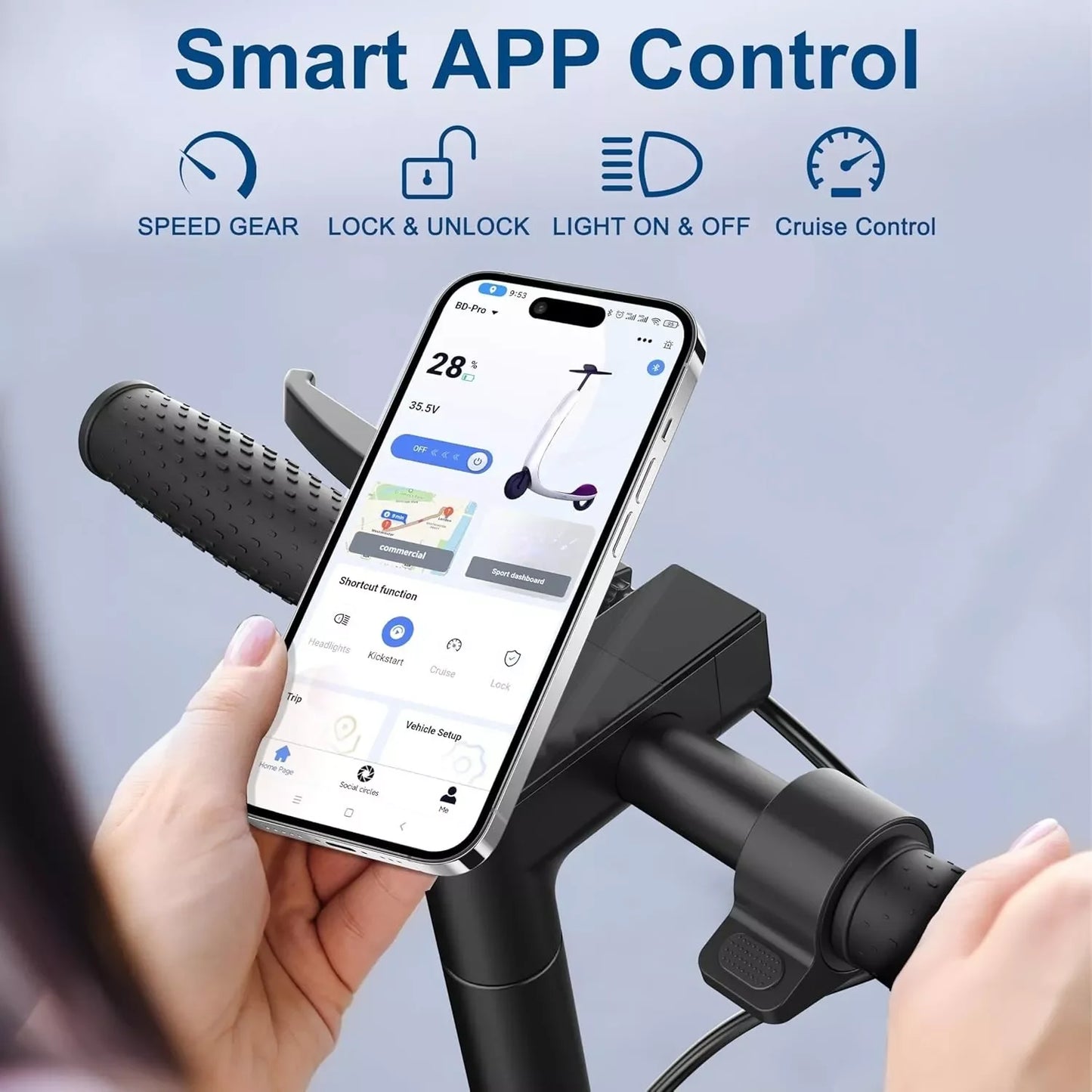 Ladped LP60 Electric Scooter 350W 19mph Foldable 8.5 Inch Tire For Adult