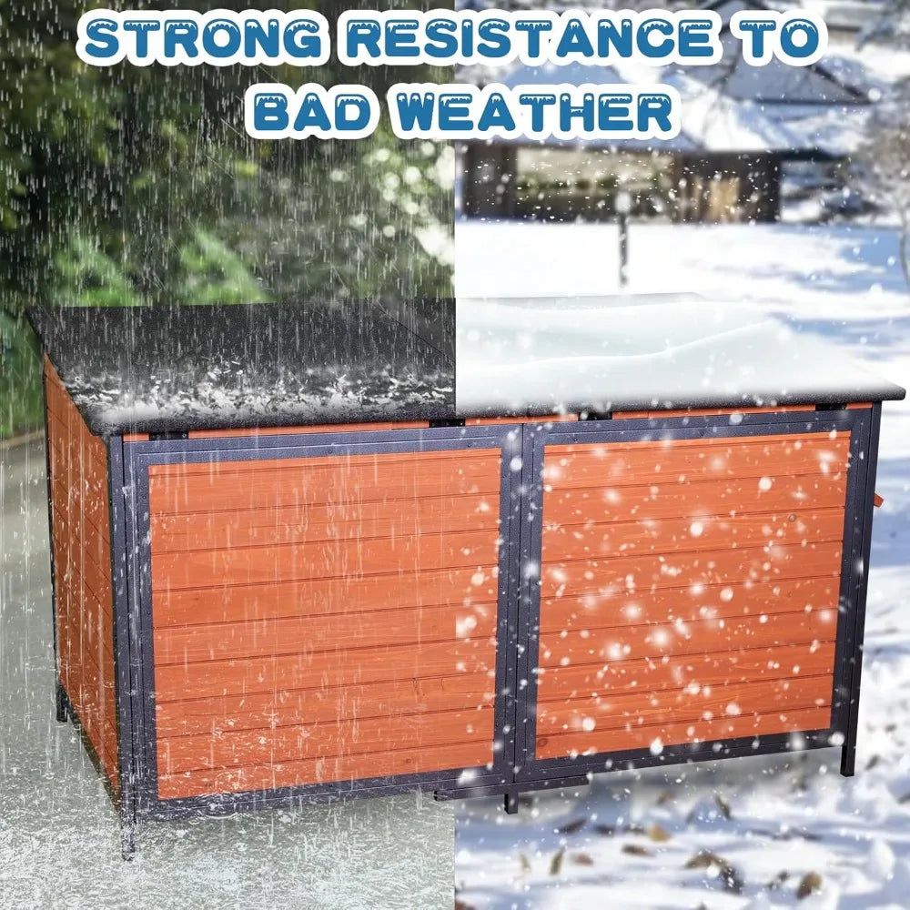 Extra Large Outdoor Insulated Dog House Weatherproof Six Sided Foam