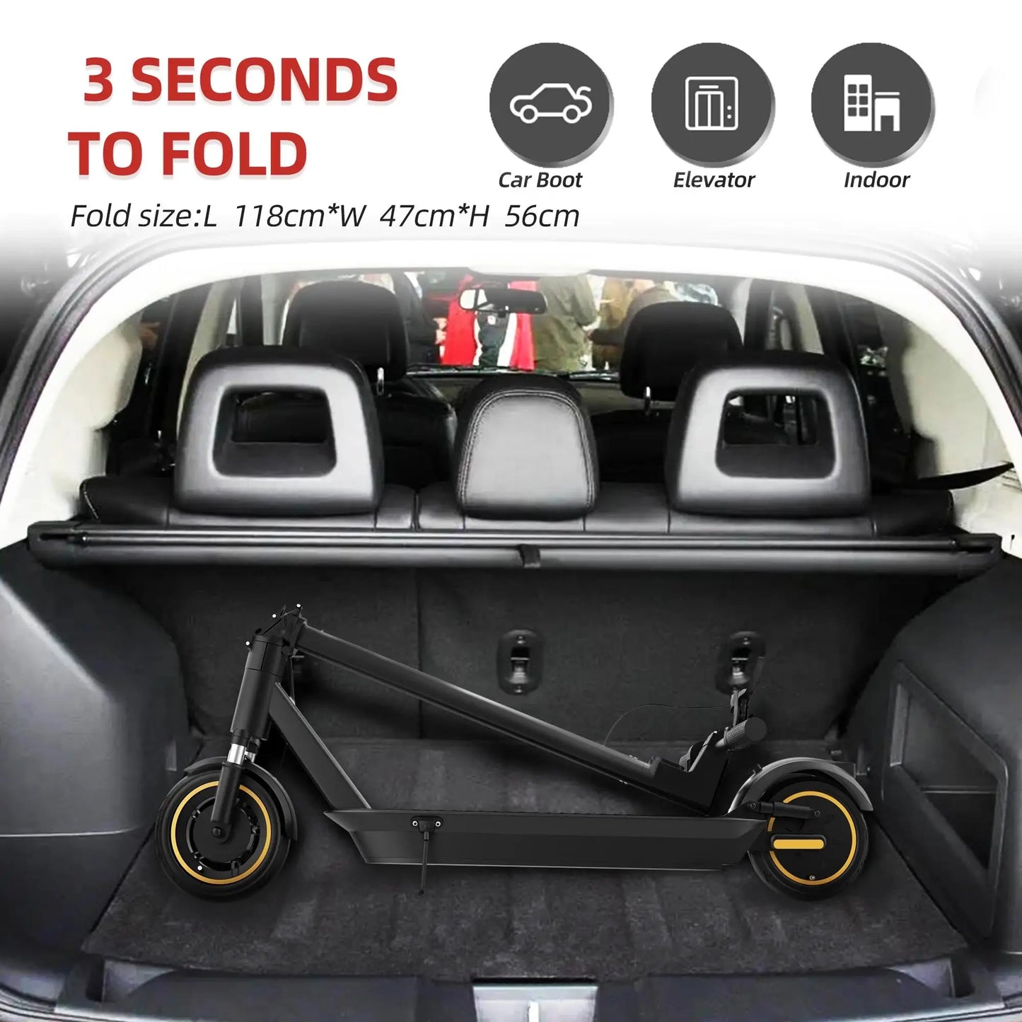 AOVOPRO ESMAX Electric Scooter 500W Foldable Shock Absorbing Anti Skid App