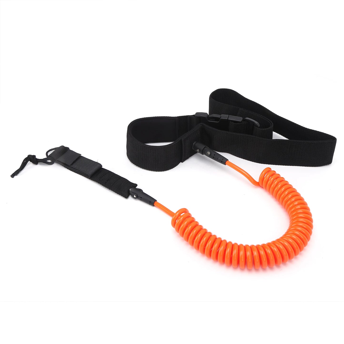 Surfboard Leash TPU Heliciform High Elastic Comfort Safety Rope Orange