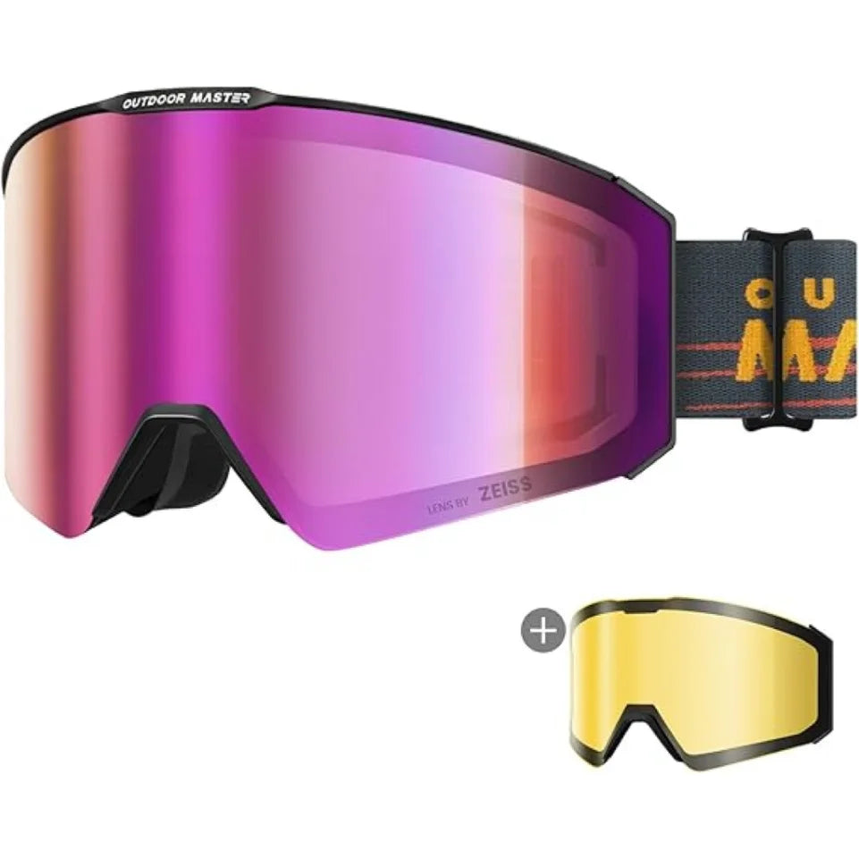 OutdoorMaster Falcon Ski Goggles ZEISS Lens OTG Anti Fog Magnetic Interchangeable