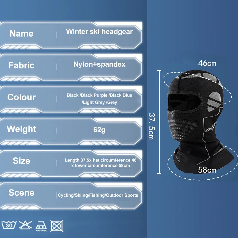 Men Women Cold-Proof Thermal Scarf Winter Ski Hat Balaclava Full Face Mask Ski Cycling Hunting Head Neck Cover Helmet Liner Cap