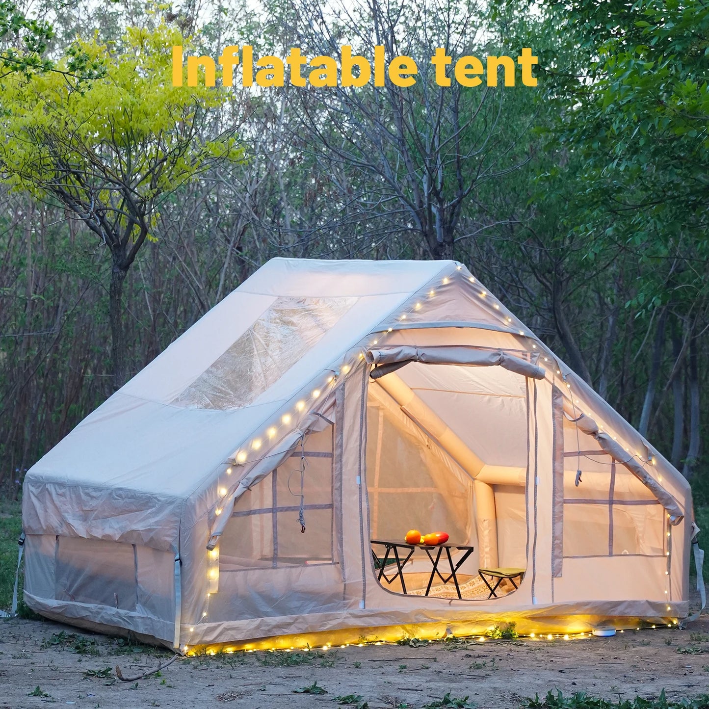 Inflatable Camping Tent Easy Setup Waterproof Windproof Outdoor Self-Supporting blow up tent portable house hiking
