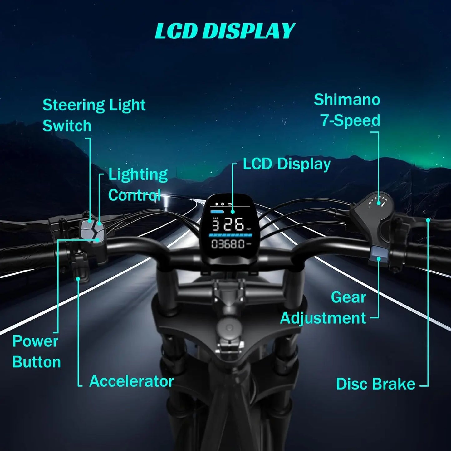 TST R002S 1500W Fat Tire Electric Bike 20 Inch All Terrain 28 MPH Range