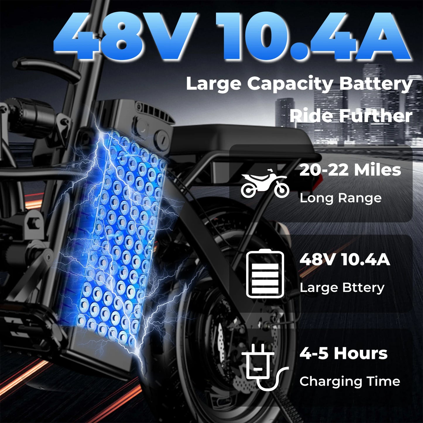 Lelekuai 500W Adult Electric Folding Bike 14 Inch 20 MPH Removable 48V Battery